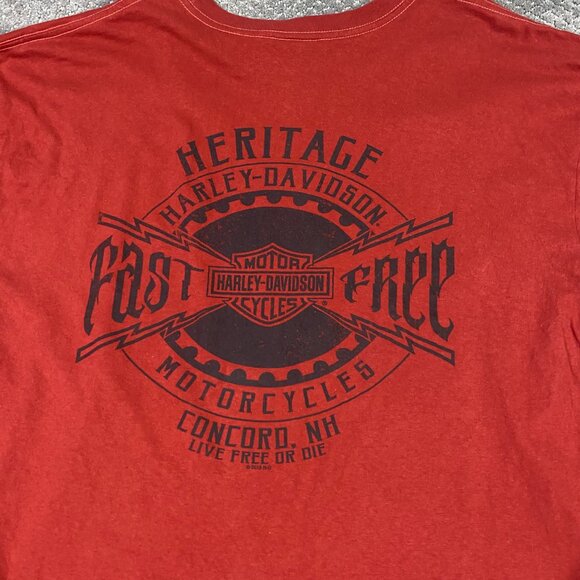 Harley Davidson T Shirt Men's 2XL Double Sided Life's a Journey Fast Free - Picture 6 of 11
